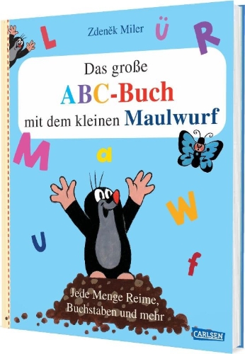 Buchcover und Innenansicht für das Buch: Das große ABC-Buch mit dem kleinen Maulwurf