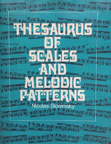 Buchcover und Innenansicht für das Buch: Thesaurus of Scales and Melodic Patterns
