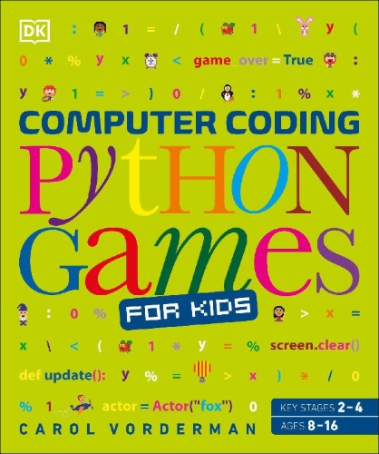 Buchcover und Innenansicht für das Buch: Computer Coding Python Games for Kids
