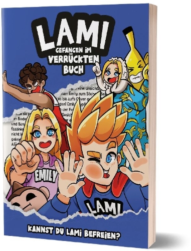 Buchcover und Innenansicht für das Buch: Lami. Gefangen im verrückten Buch