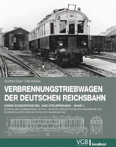 Buchcover und Innenansicht für das Buch: Verbrennungstriebwagen der Deutschen Reichsbahn