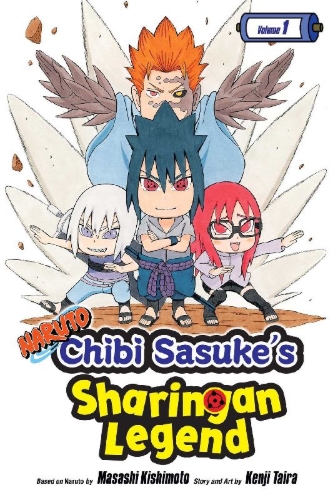 Buchcover und Innenansicht für das Buch: Naruto: Chibi Sasuke's Sharingan Legend, Vol. 1