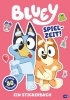 Buchcover und Innenansicht für das Buch: Bluey - Time to play (Sticker-Activity)