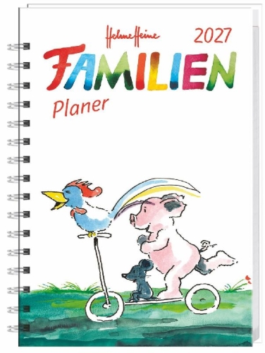 Buchcover und Innenansicht für das Buch: Helme Heine: Familienplaner-Buch A5 2027