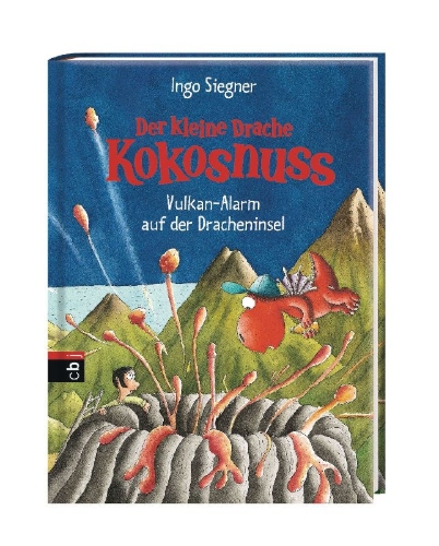 Buchcover und Innenansicht für das Buch: Der kleine Drache Kokosnuss 24- Vulkan-Alarm auf der Dracheninsel