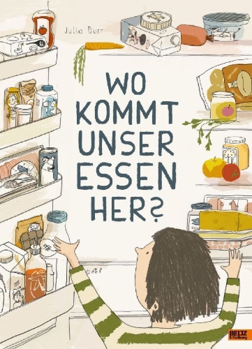Buchcover und Innenansicht für das Buch: Wo kommt unser Essen her?