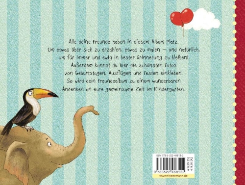 Buchcover und Innenansicht für das Buch: Mein Haufen Freunde - Kindergartenalbum