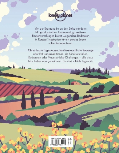 Buchcover und Innenansicht für das Buch: LONELY PLANET Bildband Legendäre Radtouren in Europa