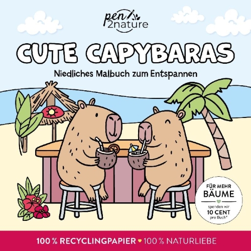 Buchcover und Innenansicht für das Buch: Cute Capybaras