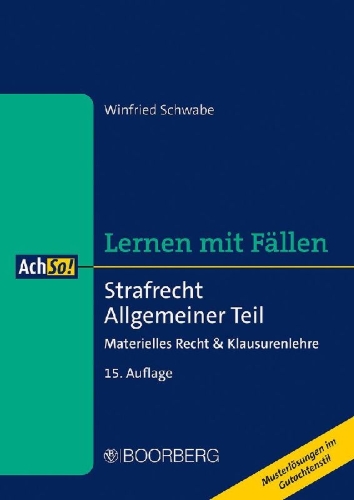 Buchcover und Innenansicht für das Buch: Strafrecht Allgemeiner Teil
