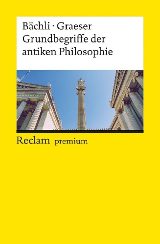 Buchcover und Innenansicht für das Buch: Grundbegriffe der antiken Philosophie