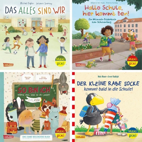 Buchcover und Innenansicht für das Buch: Maxi-Pixi-4er-Set 125: Bald bin ich ein Schulkind! (4x1 Exemplar)