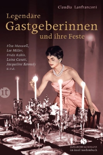 Buchcover und Innenansicht für das Buch: Legendäre Gastgeberinnen und ihre Feste