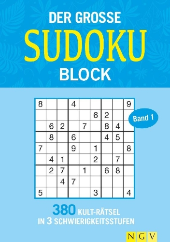Buchcover und Innenansicht für das Buch: Der große Sudoku Block Band 1
