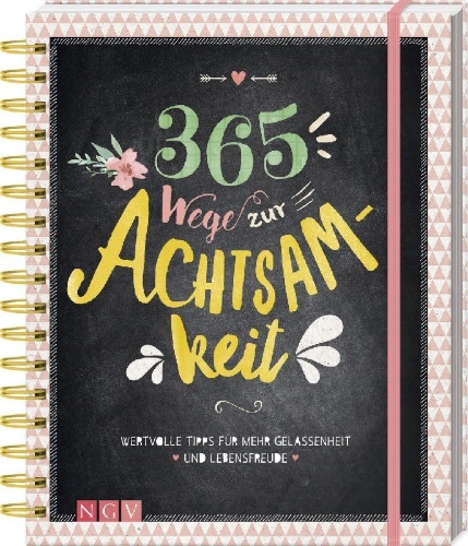 Buchcover und Innenansicht für das Buch: 365 Wege zur Achtsamkeit