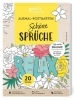 Buchcover und Innenansicht für das Buch: Ausmal-Postkarten Schöne Sprüche | 20 Karten