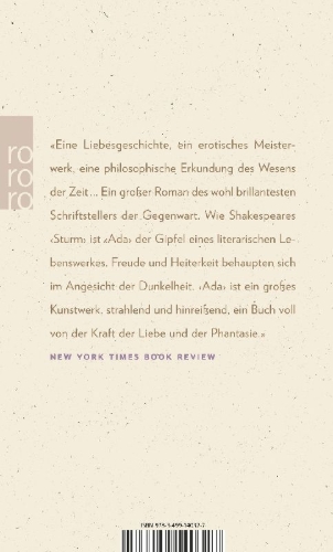 Buchcover und Innenansicht für das Buch: Ada oder Das Verlangen