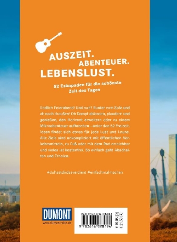 Buchcover und Innenansicht für das Buch: 52 kleine & große Feierabend-Eskapaden in München