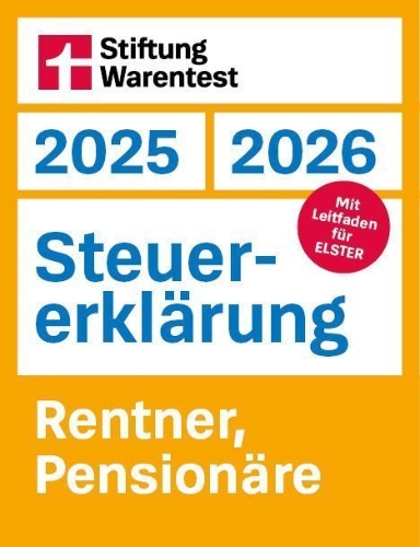 Buchcover und Innenansicht für das Buch: Steuererklärung 2025/2026 - Rentner, Pensionäre