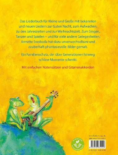 Buchcover und Innenansicht für das Buch: Das Liederbuch