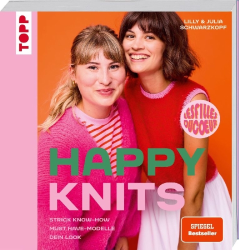 Buchcover und Innenansicht für das Buch: Happy Knits