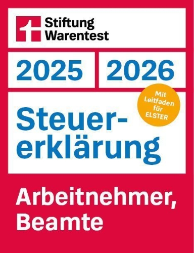 Buchcover und Innenansicht für das Buch: Steuererklärung 2025/2026 - Arbeitnehmer, Beamte