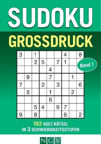 Buchcover und Innenansicht für das Buch: Sudoku Großdruck - Band 1
