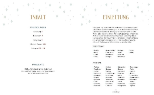 Buchcover und Innenansicht für das Buch: Mein Adventskalender-Buch: DIY Christmas