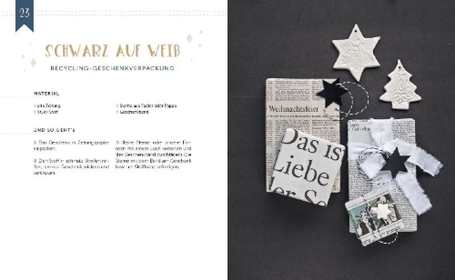 Buchcover und Innenansicht für das Buch: Mein Adventskalender-Buch: DIY Christmas