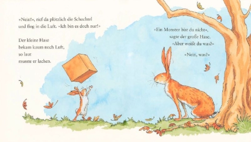 Buchcover und Innenansicht für das Buch: Weißt du eigentlich, wie lieb ich dich hab? Wenn die bunten Blätter fliegen