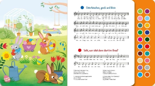 Buchcover und Innenansicht für das Buch: Sing mit! Im Frühling