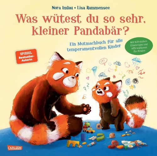 Buchcover und Innenansicht für das Buch: Was wütest du so sehr, kleiner Pandabär?