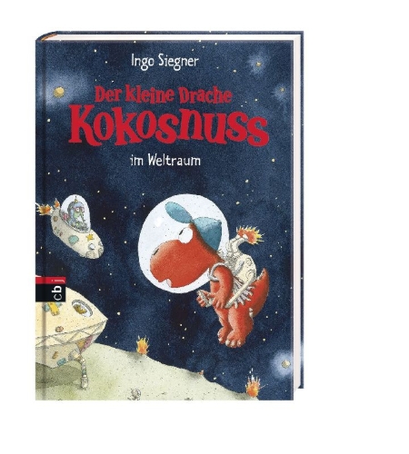 Buchcover und Innenansicht für das Buch: Der kleine Drache Kokosnuss 17 im Weltraum