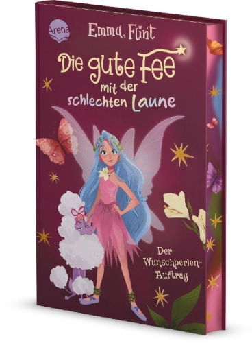Buchcover und Innenansicht für das Buch: Die gute Fee mit der schlechten Laune (1). Der Wunschperlen-Auftrag