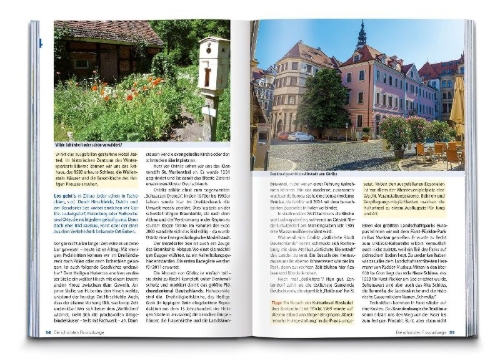 Buchcover und Innenansicht für das Buch: BVA Die 33 schönsten Flussradwege in Deutschland