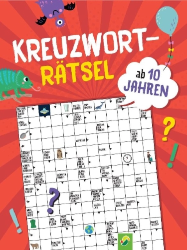Buchcover und Innenansicht für das Buch: Kreuzworträtsel ab 10 Jahren