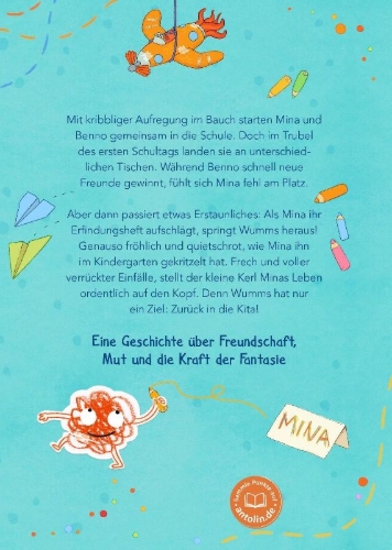 Buchcover und Innenansicht für das Buch: Mit Wumms in die Schule