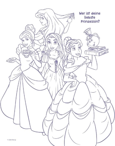 Buchcover und Innenansicht für das Buch: Disney Prinzessin: Mein Magnet-Malbuch