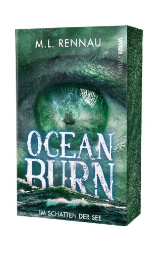 Buchcover und Innenansicht für das Buch: Oceanburn | Im Schatten der See | Ein mitreißender Fantasyroman über Selbstbestimmung, Verlust und verhängnisvolle Allianzen
