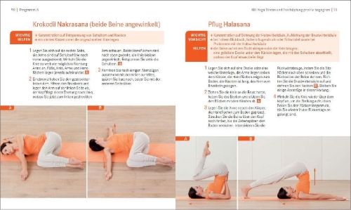 Buchcover und Innenansicht für das Buch: Yoga. Sieben individuelle Programme zur ganzheitlichen Gesundheit
