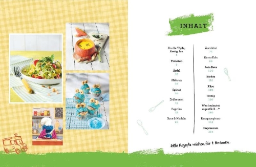 Buchcover und Innenansicht für das Buch: Krümelmonster Foodie Truck mit Steffen Henssler