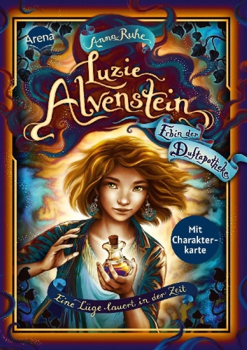 Buchcover und Innenansicht für das Buch: Luzie Alvenstein - Erbin der Duftapotheke (2). Eine Lüge lauert in der Zeit