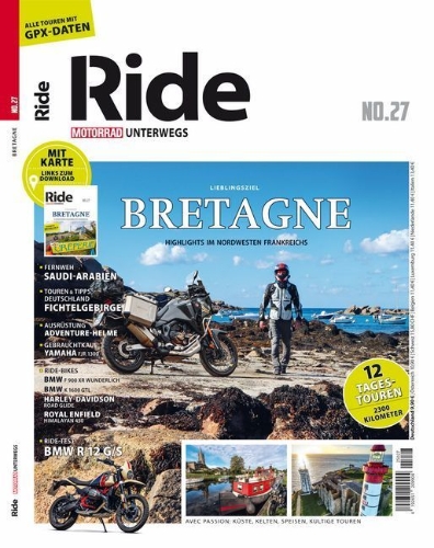 Buchcover und Innenansicht für das Buch: RIDE - Motorrad unterwegs, No. 27