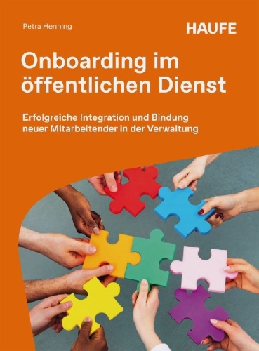 Buchcover und Innenansicht für das Buch: Onboarding im öffentlichen Dienst