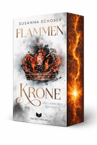 Buchcover und Innenansicht für das Buch: Flammenkrone: Das Labyrinth der Macht