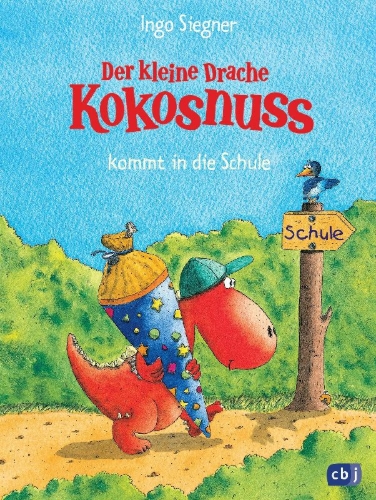 Buchcover und Innenansicht für das Buch: Der kleine Drache Kokosnuss kommt in die Schule