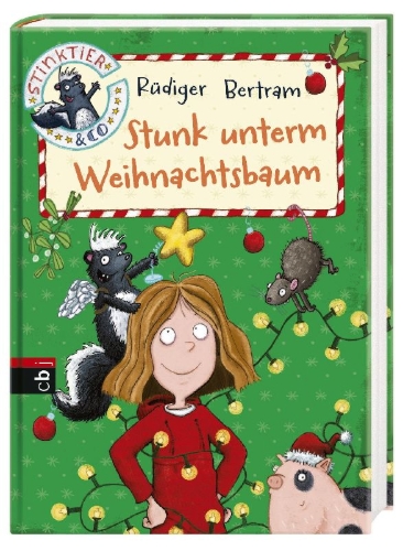 Buchcover und Innenansicht für das Buch: Stinktier & Co - Stunk unterm Weihnachtsbaum
