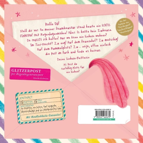 Buchcover und Innenansicht für das Buch: UNICORN POST
