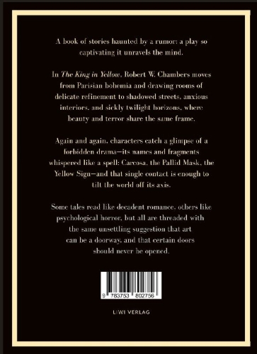 Buchcover und Innenansicht für das Buch: Robert W. Chambers: The King in Yellow (English Edition)