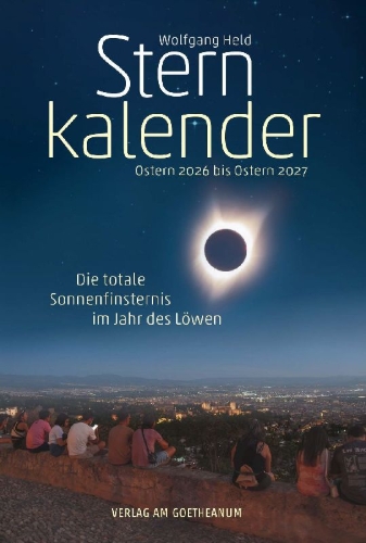 Buchcover und Innenansicht für das Buch: Sternkalender Ostern 2026 bis Ostern 2027